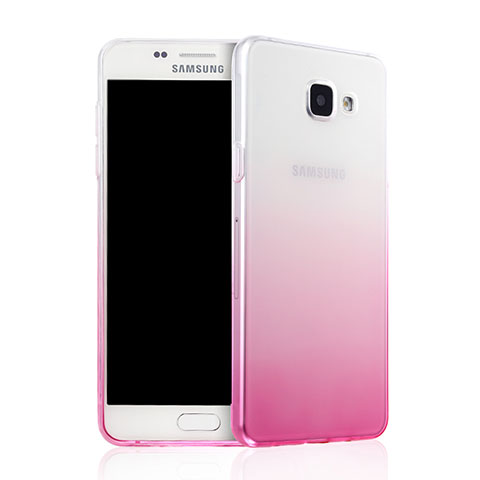 Funda Gel Ultrafina Transparente Gradiente para Samsung Galaxy A7 (2016) A7100 Rosa