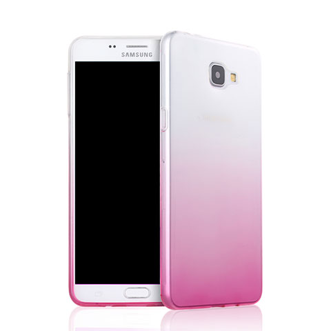 Funda Gel Ultrafina Transparente Gradiente para Samsung Galaxy A9 (2016) A9000 Rosa