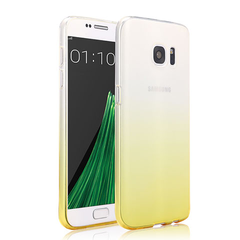 Funda Gel Ultrafina Transparente Gradiente para Samsung Galaxy S7 G930F G930FD Amarillo