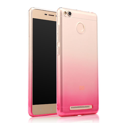 Funda Gel Ultrafina Transparente Gradiente para Xiaomi Redmi 3S Rosa