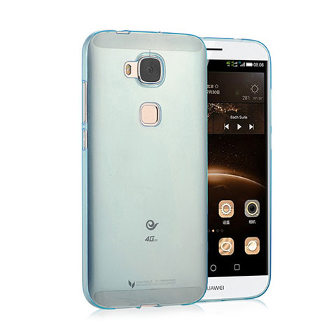 Funda Gel Ultrafina Transparente para Huawei G8 Azul