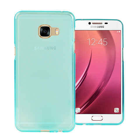 Funda Gel Ultrafina Transparente para Samsung Galaxy C5 SM-C5000 Azul