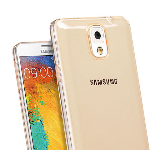 Funda Gel Ultrafina Transparente para Samsung Galaxy Note 3 N9000 Oro