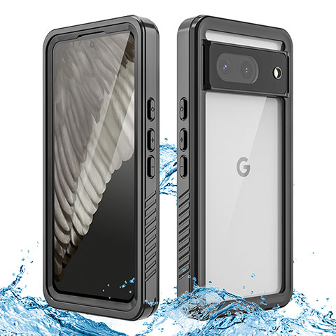 Funda Impermeable Bumper Silicona y Plastico Waterproof Carcasa 360 Grados para Google Pixel 8 5G Negro