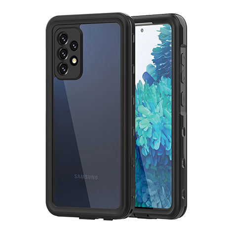 Funda Impermeable Bumper Silicona y Plastico Waterproof Carcasa 360 Grados para Samsung Galaxy A52 5G Negro