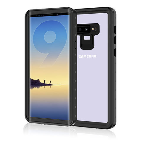 Funda Impermeable Bumper Silicona y Plastico Waterproof Carcasa 360 Grados para Samsung Galaxy Note 9 Negro