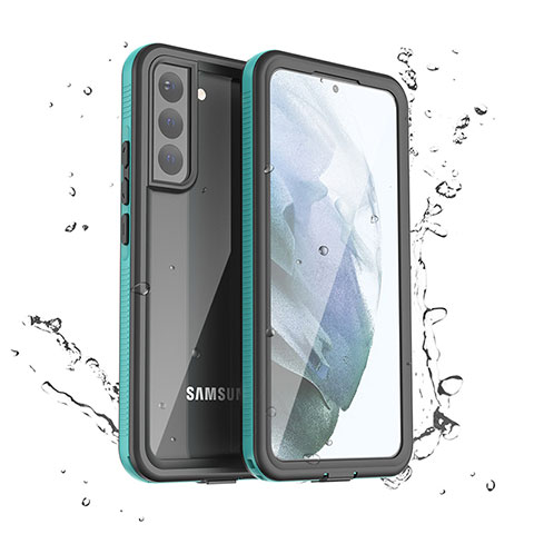 Funda Impermeable Bumper Silicona y Plastico Waterproof Carcasa 360 Grados para Samsung Galaxy S21 Plus 5G Verde