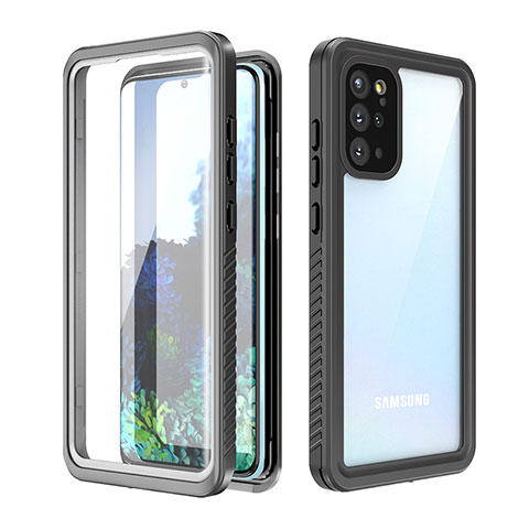Funda Impermeable Bumper Silicona y Plastico Waterproof Carcasa 360 Grados W02 para Samsung Galaxy S20 Plus 5G Negro