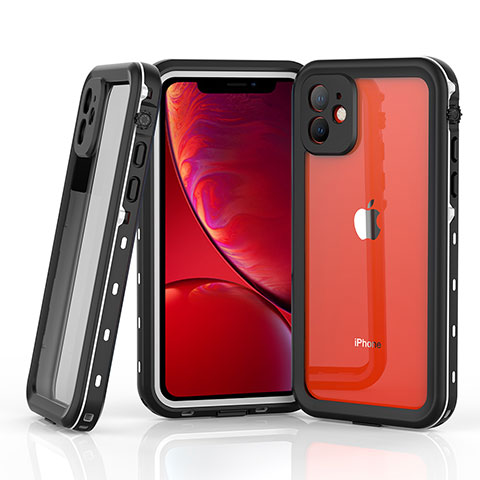 Funda Impermeable Bumper Silicona y Plastico Waterproof Carcasa 360 Grados W03 para Apple iPhone 11 Plata