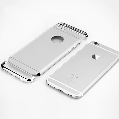 Funda Lujo A01 Marco de Aluminio para Apple iPhone 6S Plata