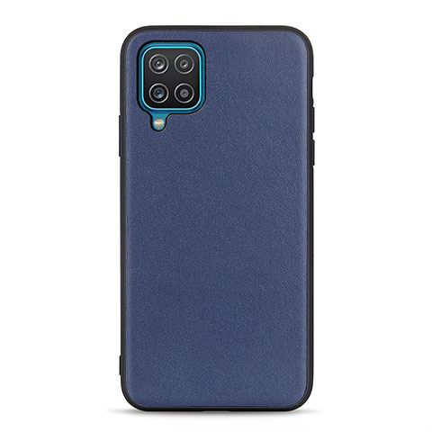 Funda Lujo Cuero Carcasa B01H para Samsung Galaxy A12 Azul