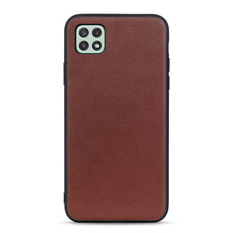 Funda Lujo Cuero Carcasa B01H para Samsung Galaxy F42 5G Marron