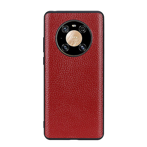 Funda Lujo Cuero Carcasa B02H para Huawei Mate 40 Rojo
