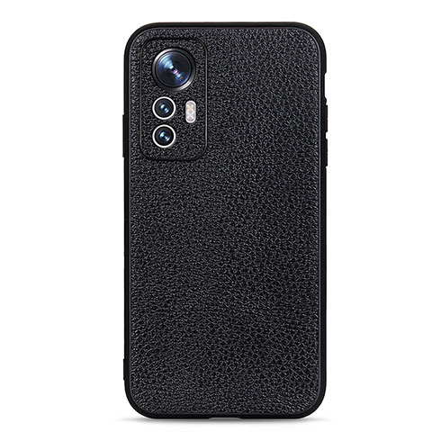 Funda Lujo Cuero Carcasa B02H para Xiaomi Mi 12S Pro 5G Negro