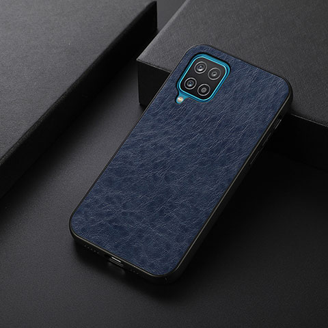 Funda Lujo Cuero Carcasa B05H para Samsung Galaxy M12 Azul