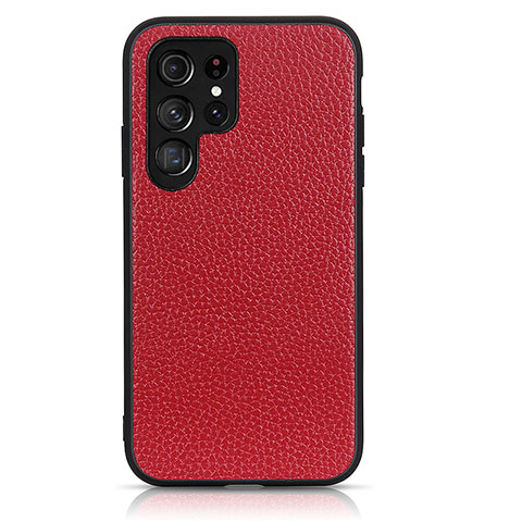 Funda Lujo Cuero Carcasa B05H para Samsung Galaxy S21 Ultra 5G Rojo