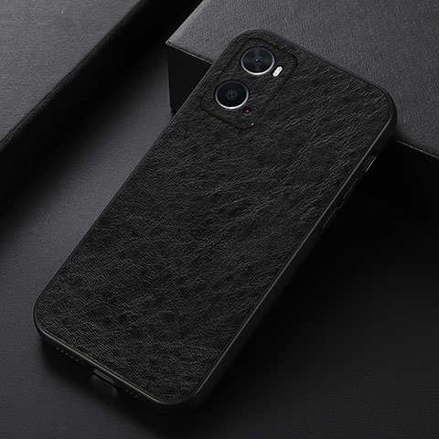 Funda Lujo Cuero Carcasa B07H para Oppo A76 Negro