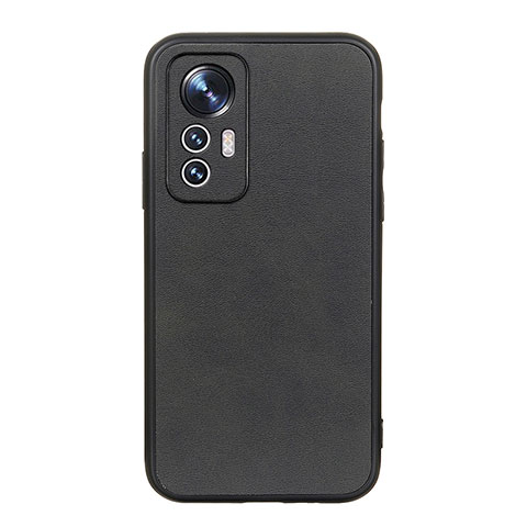 Funda Lujo Cuero Carcasa B08H para Xiaomi Mi 12S Pro 5G Negro