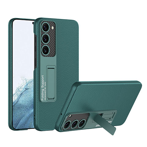 Funda Lujo Cuero Carcasa con Soporte AC1 para Samsung Galaxy S23 5G Verde