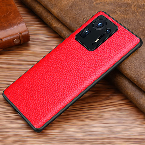 Funda Lujo Cuero Carcasa DL1 para Xiaomi Mi Mix 4 5G Rojo