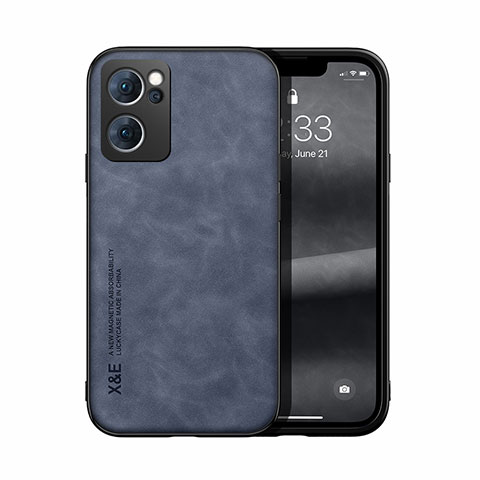 Funda Lujo Cuero Carcasa DY1 para Oppo Reno7 5G Azul