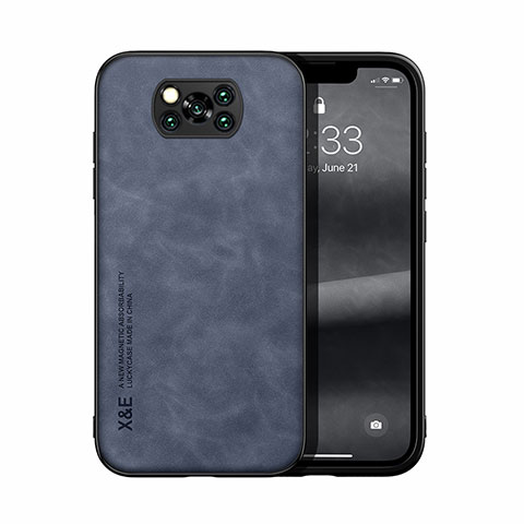 Funda Lujo Cuero Carcasa DY1 para Xiaomi Poco X3 NFC Azul