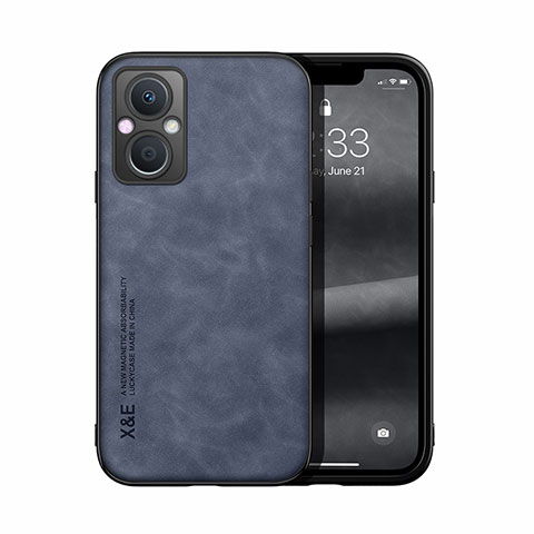 Funda Lujo Cuero Carcasa DY2 para Oppo Reno7 Z 5G Azul