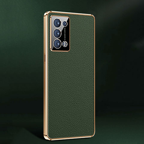 Funda Lujo Cuero Carcasa JB2 para Oppo Reno6 Pro 5G Verde