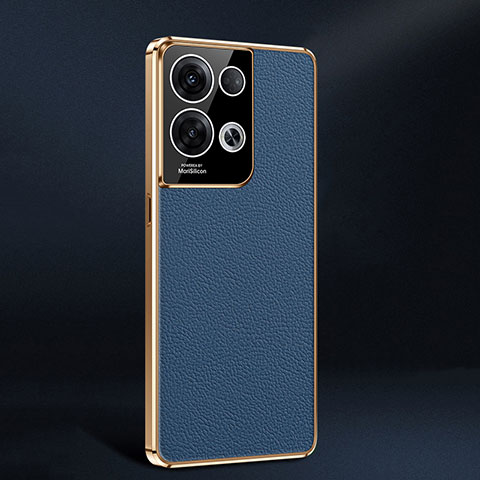 Funda Lujo Cuero Carcasa JB2 para Oppo Reno8 Pro 5G Azul