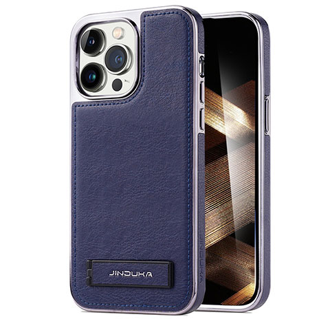 Funda Lujo Cuero Carcasa JD1 para Apple iPhone 14 Pro Azul