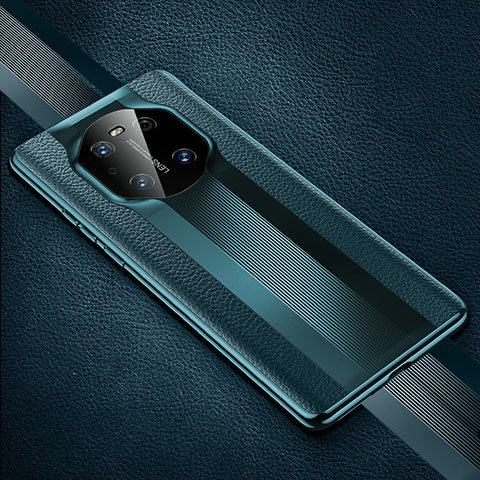 Funda Lujo Cuero Carcasa K01 para Huawei Mate 40 Pro Cian