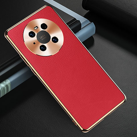 Funda Lujo Cuero Carcasa K03 para Huawei Mate 40E 4G Rojo