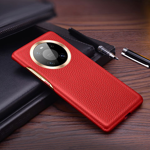 Funda Lujo Cuero Carcasa L01 para Huawei Mate 40E Pro 5G Rojo