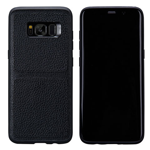 Funda Lujo Cuero Carcasa L01 para Samsung Galaxy S8 Negro