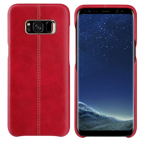 Funda Lujo Cuero Carcasa L01 para Samsung Galaxy S8 Rojo