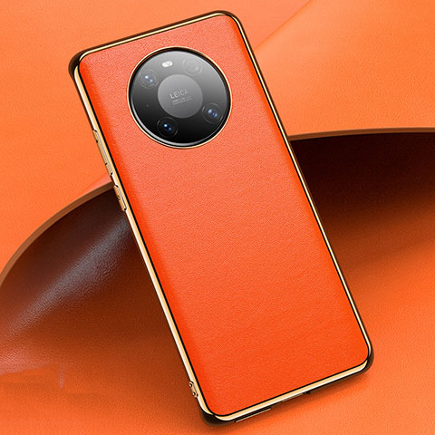 Funda Lujo Cuero Carcasa L02 para Huawei Mate 40 Pro Naranja