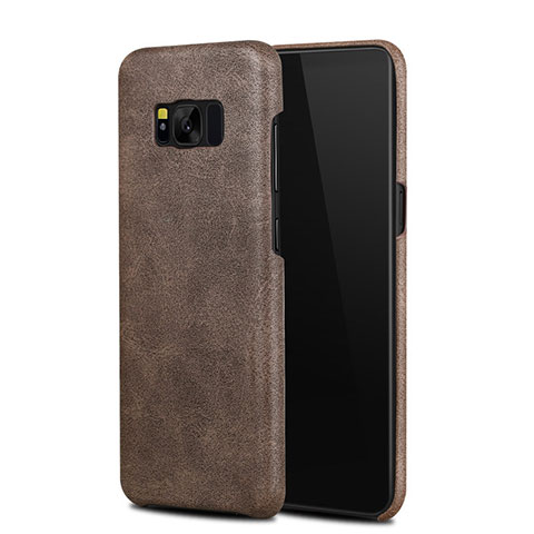 Funda Lujo Cuero Carcasa L02 para Samsung Galaxy S8 Plus Marron