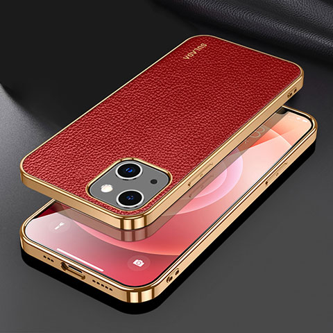 Funda Lujo Cuero Carcasa LD3 para Apple iPhone 14 Rojo