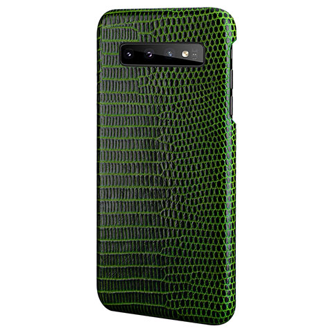Funda Lujo Cuero Carcasa P02 para Samsung Galaxy S10 5G Verde