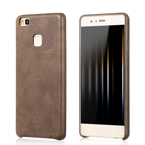 Funda Lujo Cuero Carcasa para Huawei G9 Lite Marron