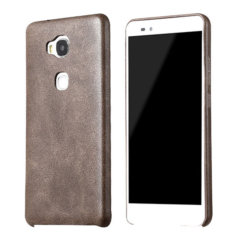 Funda Lujo Cuero Carcasa para Huawei Honor 5X Marron