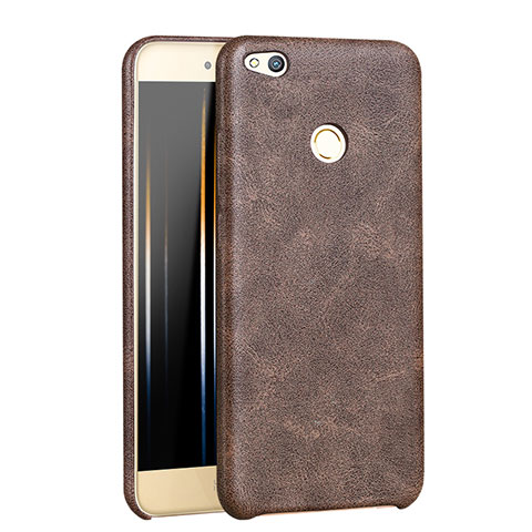 Funda Lujo Cuero Carcasa para Huawei Honor 8 Lite Marron