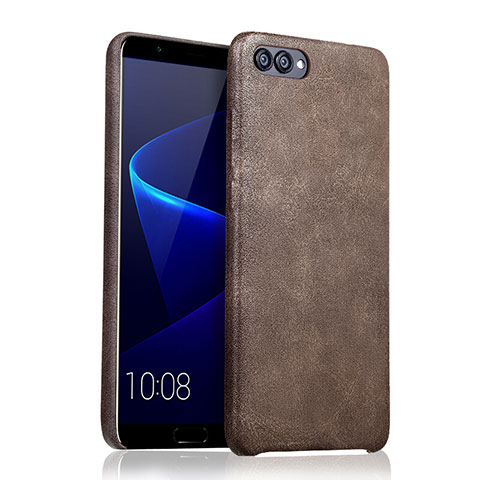 Funda Lujo Cuero Carcasa para Huawei Honor V10 Marron