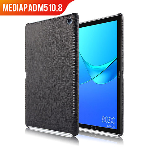 Funda Lujo Cuero Carcasa para Huawei MediaPad M5 10.8 Negro