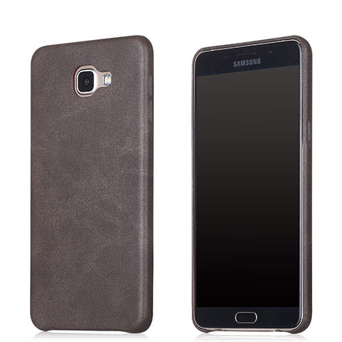 Funda Lujo Cuero Carcasa para Samsung Galaxy A8 (2016) A8100 A810F Marron