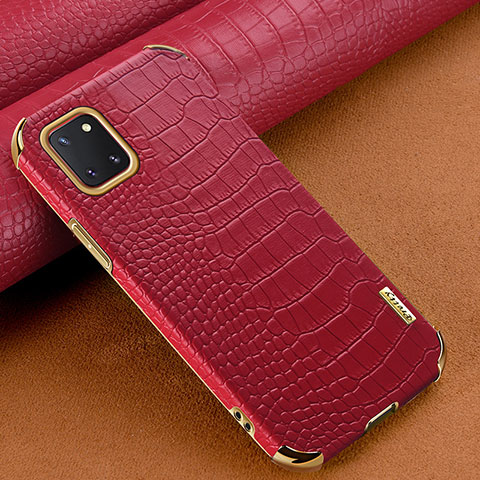 Funda Lujo Cuero Carcasa para Samsung Galaxy M60s Rojo