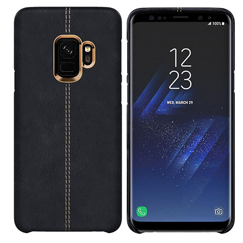 Funda Lujo Cuero Carcasa para Samsung Galaxy S9 Negro