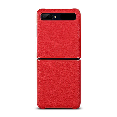 Funda Lujo Cuero Carcasa para Samsung Galaxy Z Flip Rojo