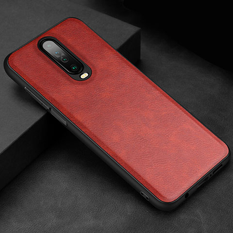 Funda Lujo Cuero Carcasa para Xiaomi Redmi K30 5G Rojo