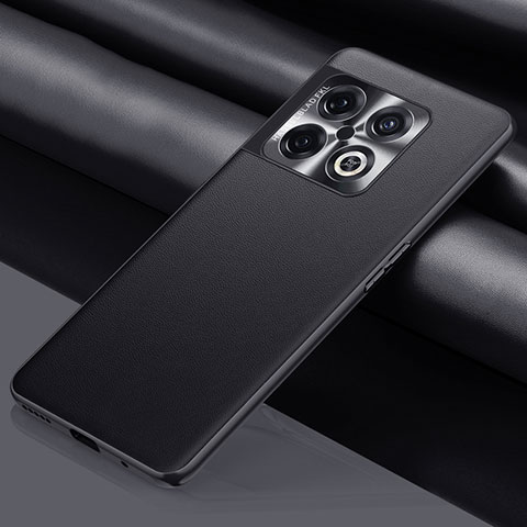 Funda Lujo Cuero Carcasa QK1 para OnePlus 10 Pro 5G Negro